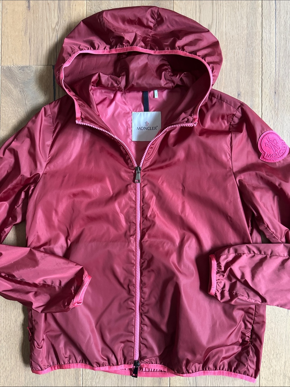 Moncler Invive Pink Hooded Windbreaker Jacket